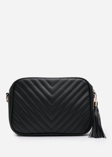 Where’s That From Ange Dark Brown Quilted Crossbody Bag