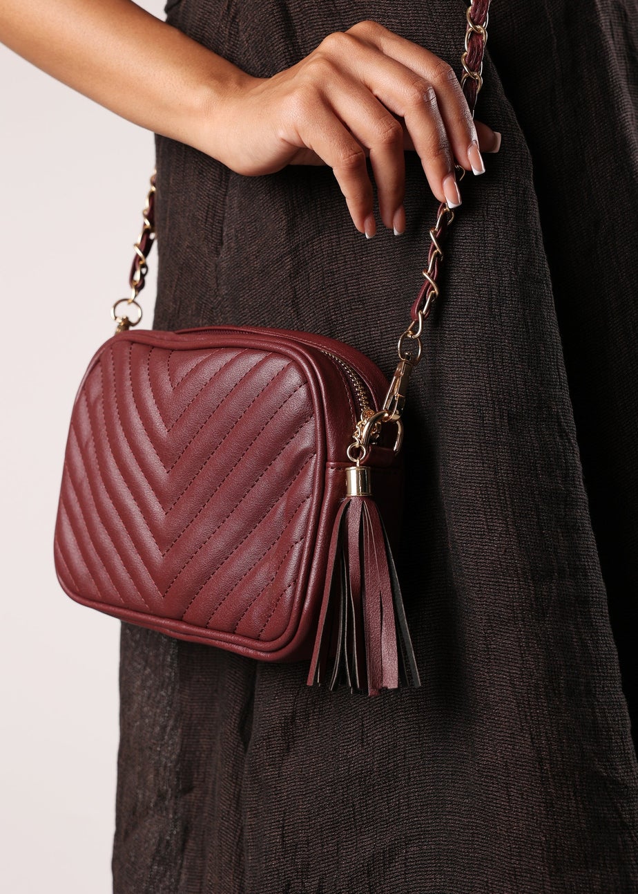 Where’s That From Ange Dark Brown Quilted Crossbody Bag