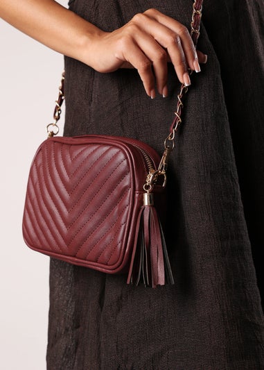 Where’s That From Ange Dark Brown Quilted Crossbody Bag
