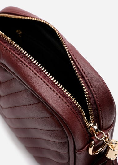 Where’s That From Ange Dark Brown Quilted Crossbody Bag