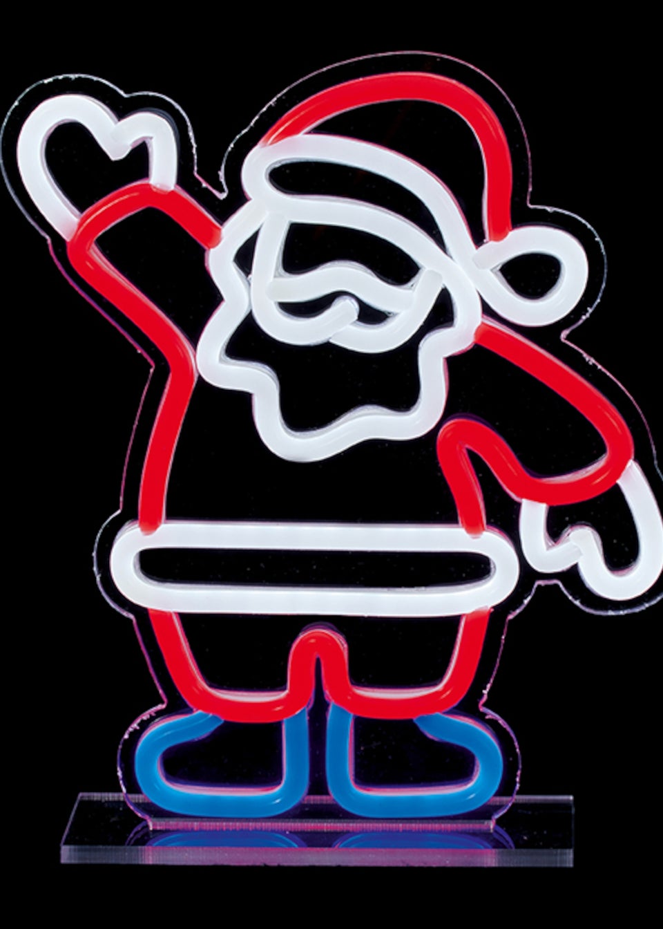 Premier Decorations Red Santa Design Hang or Stand Lit Neon Sign