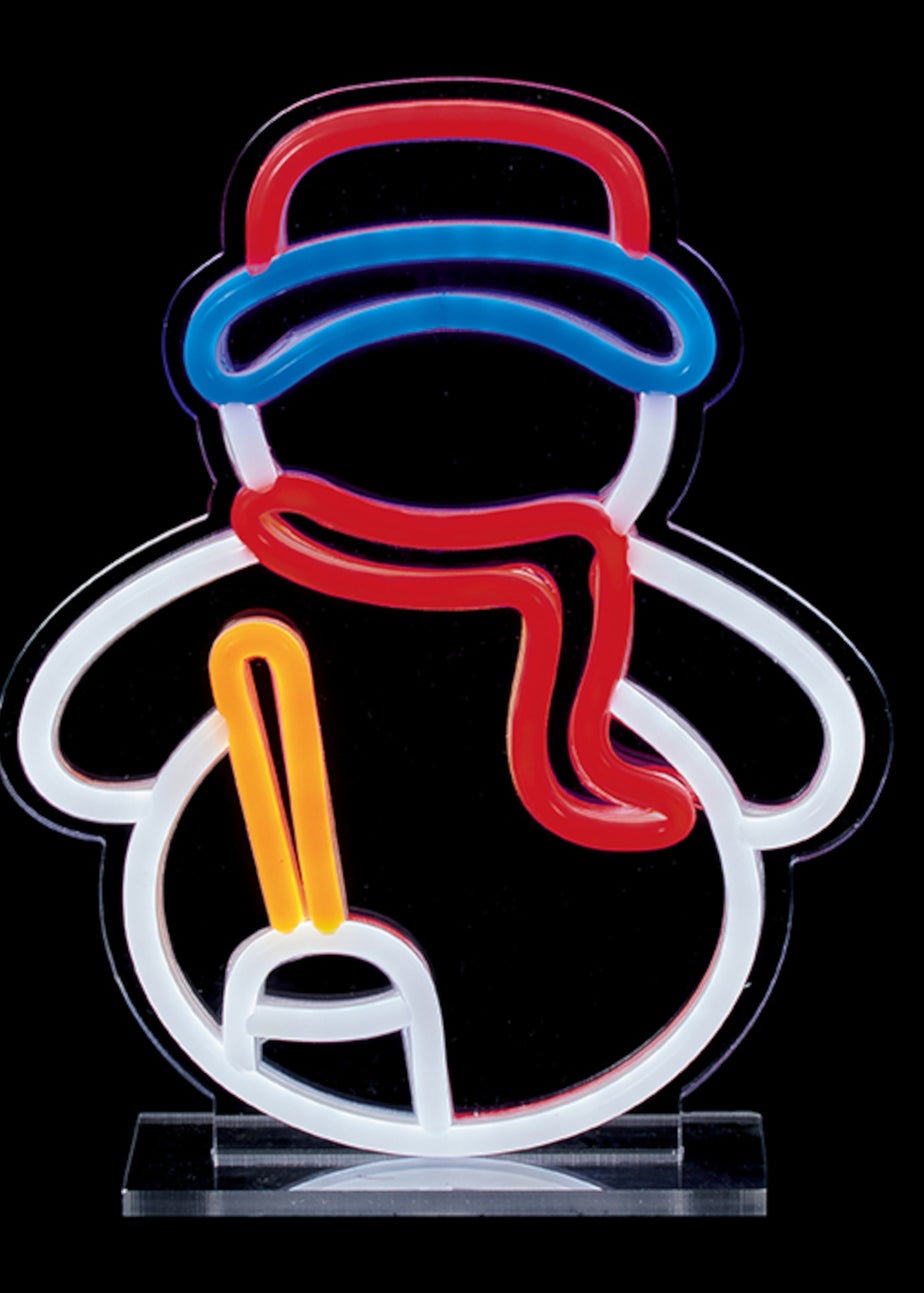 Premier Decorations Snowman Design Hang or Stand Lit Neon Sign