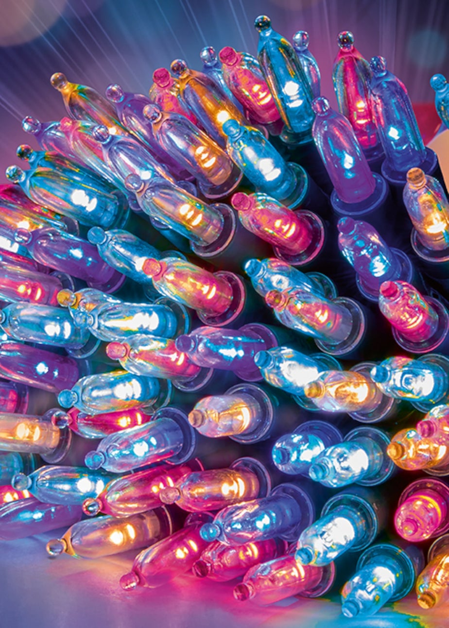 Premier Decorations Multi Action Fairy Cap Light String with 150 Rainbow LEDs