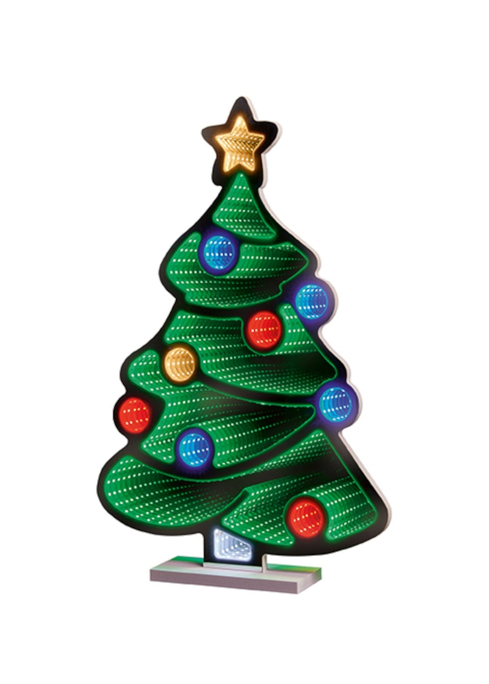 Premier Decorations Christmas Tree Standing Infinity Mirror