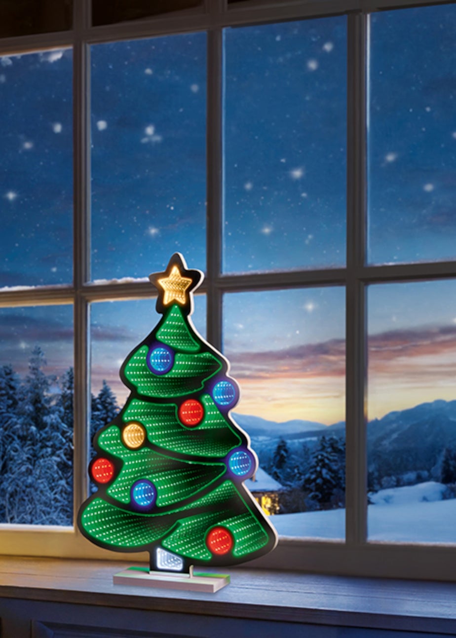 Premier Decorations Christmas Tree Standing Infinity Mirror