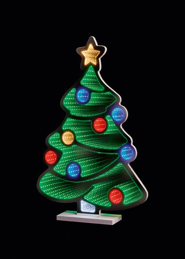Premier Decorations Christmas Tree Standing Infinity Mirror