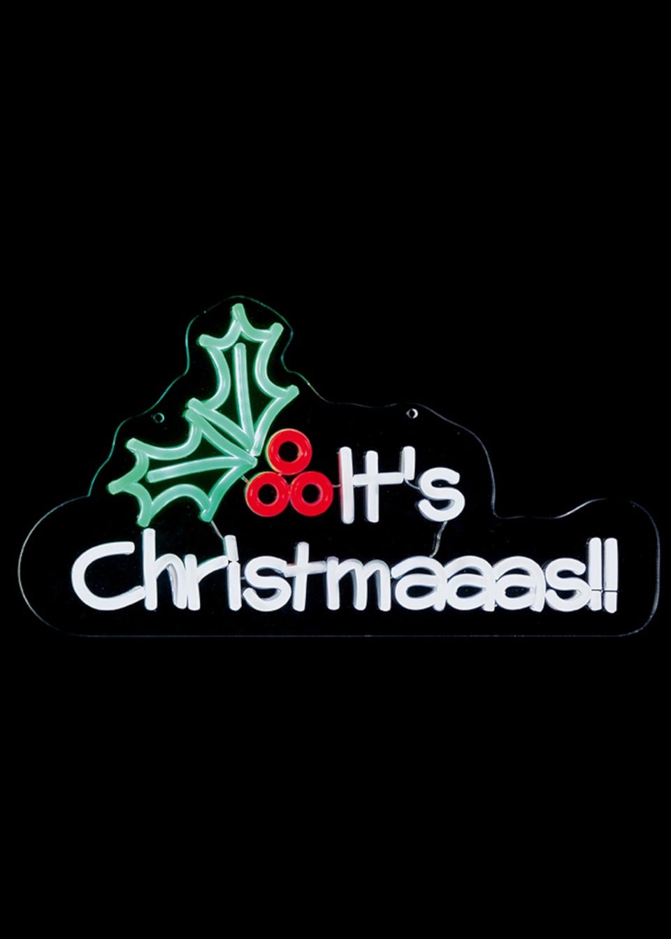 Premier Decorations It's Christmaaas Hang or Stand Lit Neon Sign