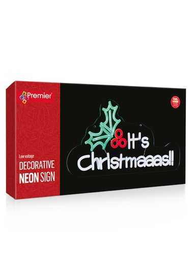 Premier Decorations It's Christmaaas Hang or Stand Lit Neon Sign