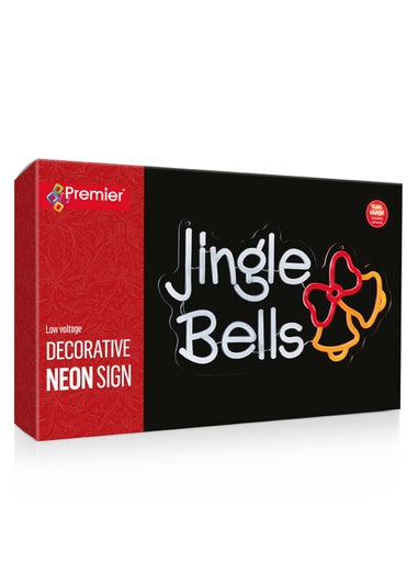 Premier Decorations Jingle Bells Hang-Stand Lit Neon Sign