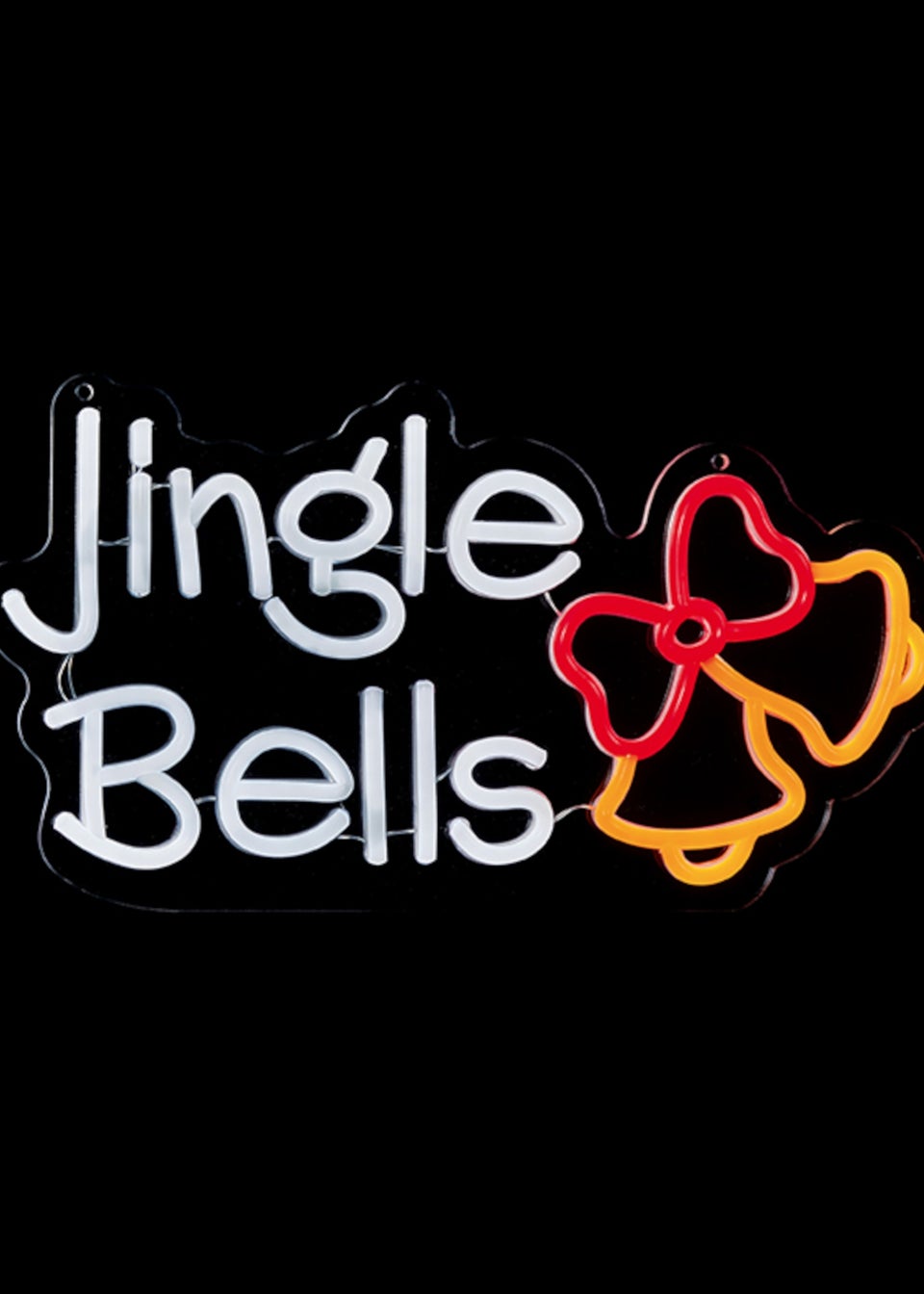 Premier Decorations Jingle Bells Hang-Stand Lit Neon Sign