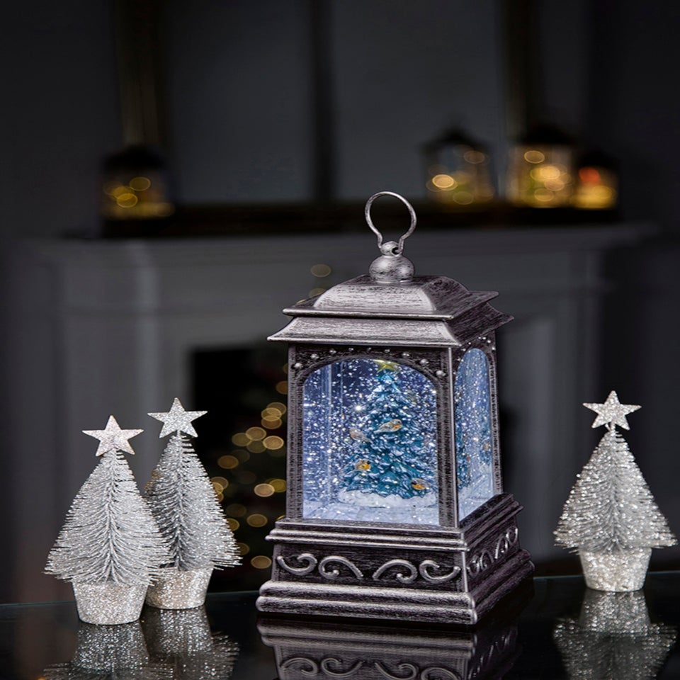 Premier Decorations Robins on Tree Glitter Water Spinner