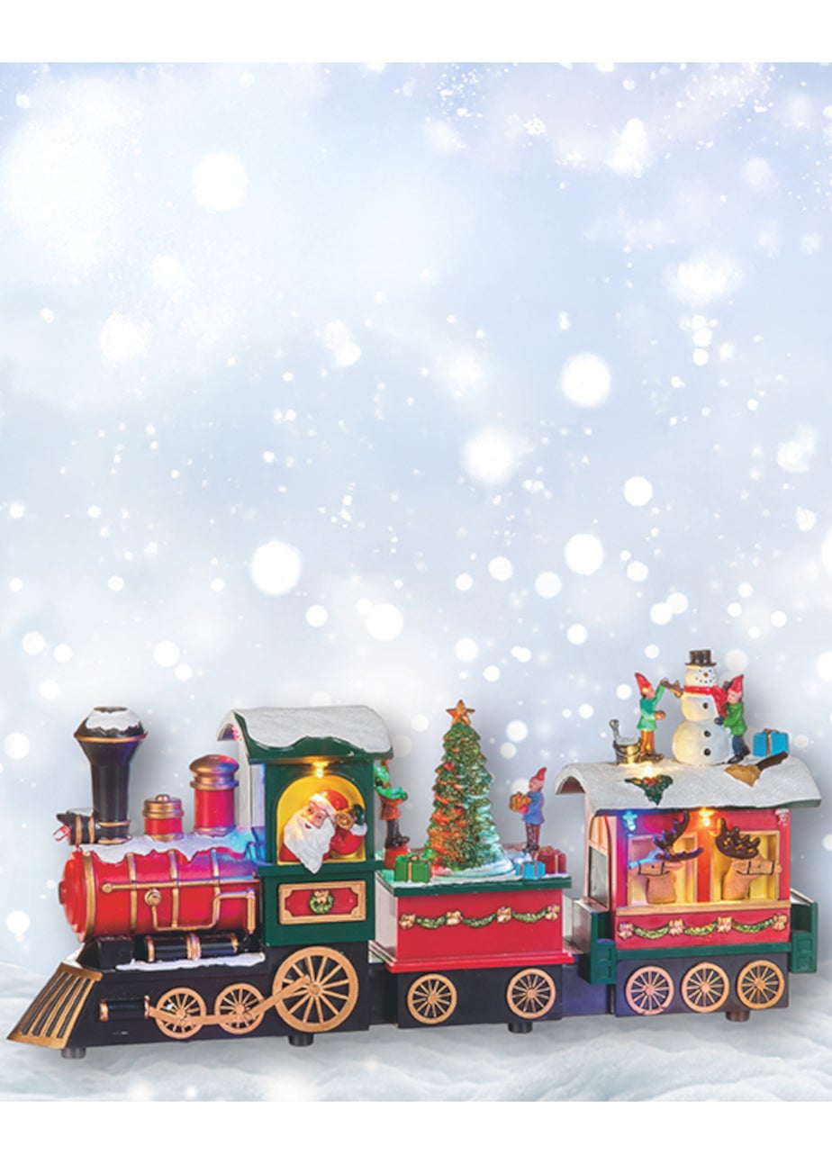 Premier Decorations Battery Operated Lit Animated Christmas Train