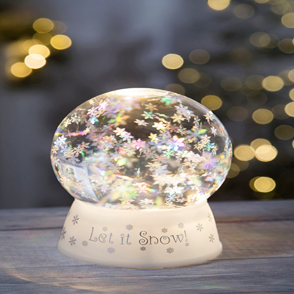 Premier Decorations  Snowflake Water Spinner Globe