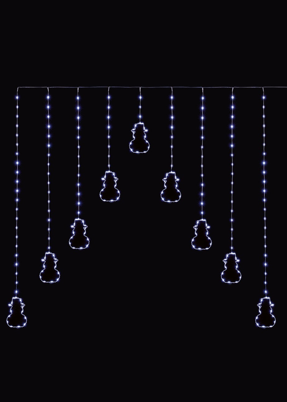 Premier Decorations Flexibright  Snowman V Curtain with 258 White LEDs