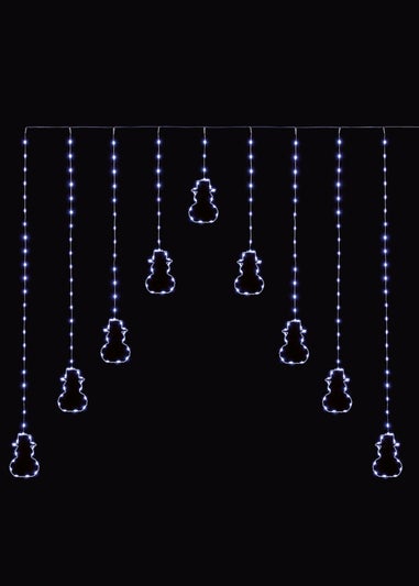 Premier Decorations Flexibright Snowman V Curtain with 258 White LEDs