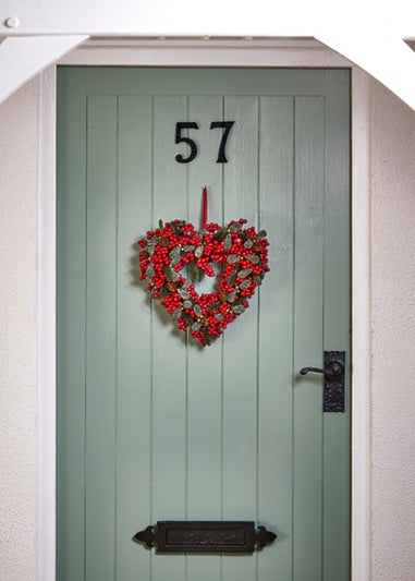 Premier Decorations Berry & Leaf Heart Wreath