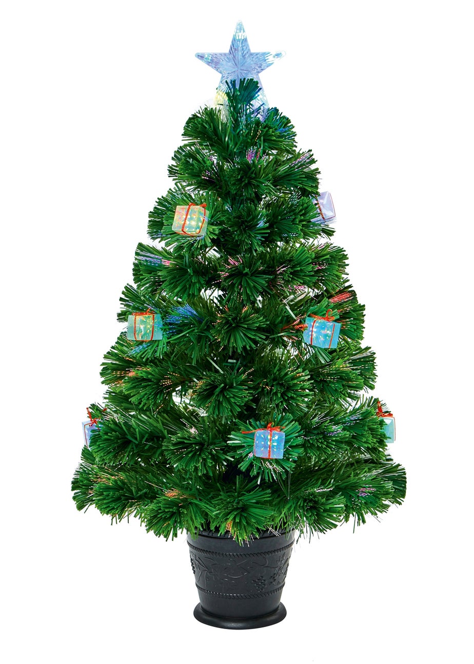 Premier Decorations Fibre Optic Christmas Tree with Parcels