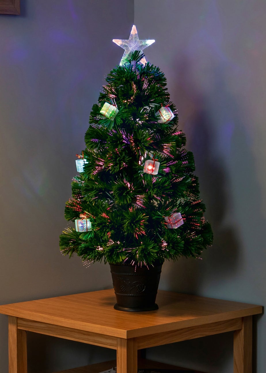 Premier Decorations Fibre Optic Christmas Tree with Parcels