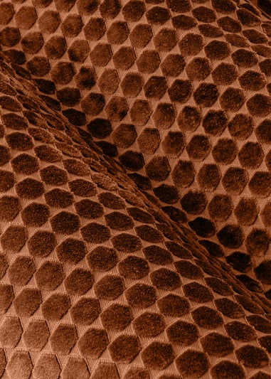 Paoletti Neptune Velvet Room Darkening Eyelet Curtain Pair Copper