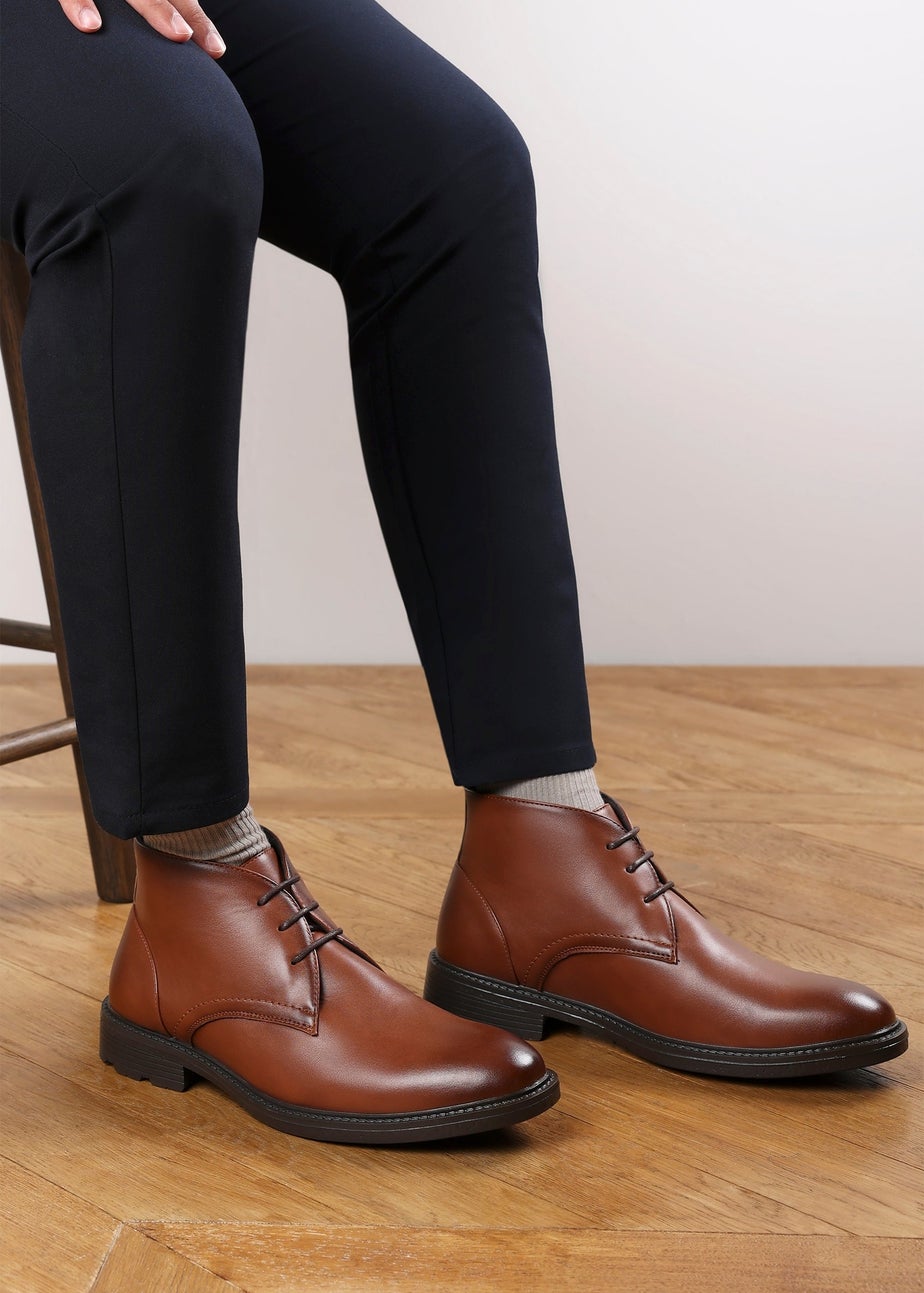 Where's That From Blake Tan Lace Up Ankle Boots