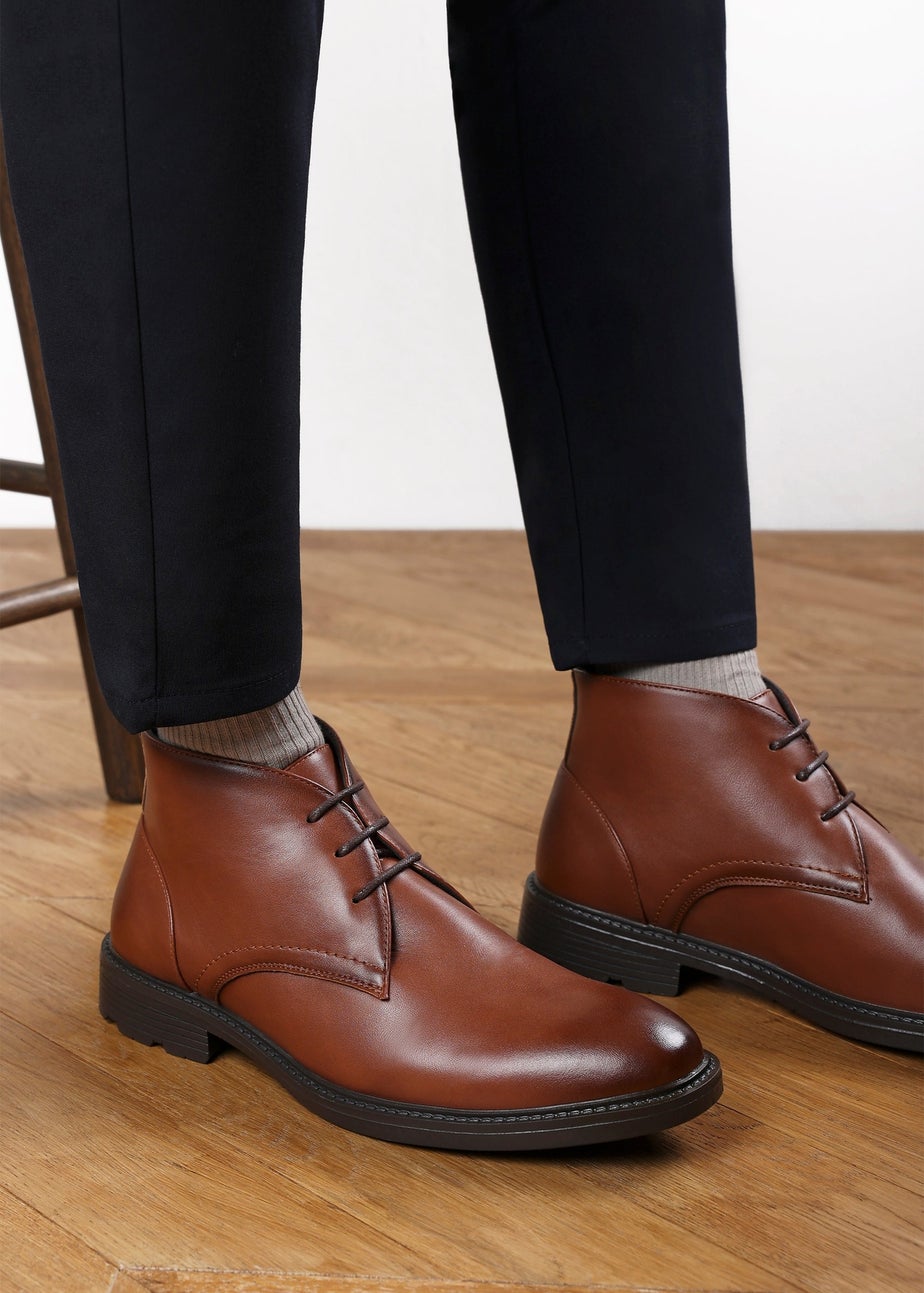 Where's That From Blake Tan Lace Up Ankle Boots