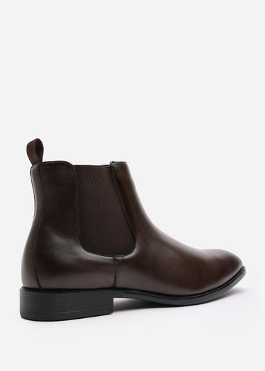 Where's That From Mason Dark Brown Mens Chelsea Ankle Boots