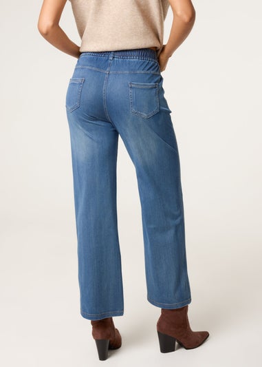 Blue Vanilla Blue Elasticated Waist Jeans With Tie
