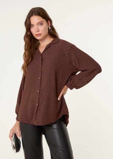 Blue Vanilla Brown Diamante Shirt