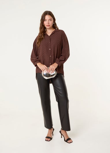 Blue Vanilla Brown Diamante Shirt