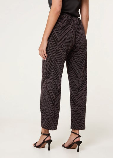 Blue Vanilla Tan Draw Cord Lurex Trousers