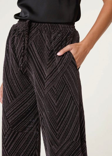 Blue Vanilla Tan Draw Cord Lurex Trousers