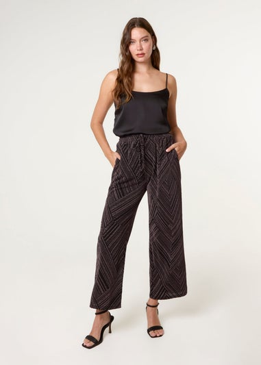 Blue Vanilla Tan Draw Cord Lurex Trousers