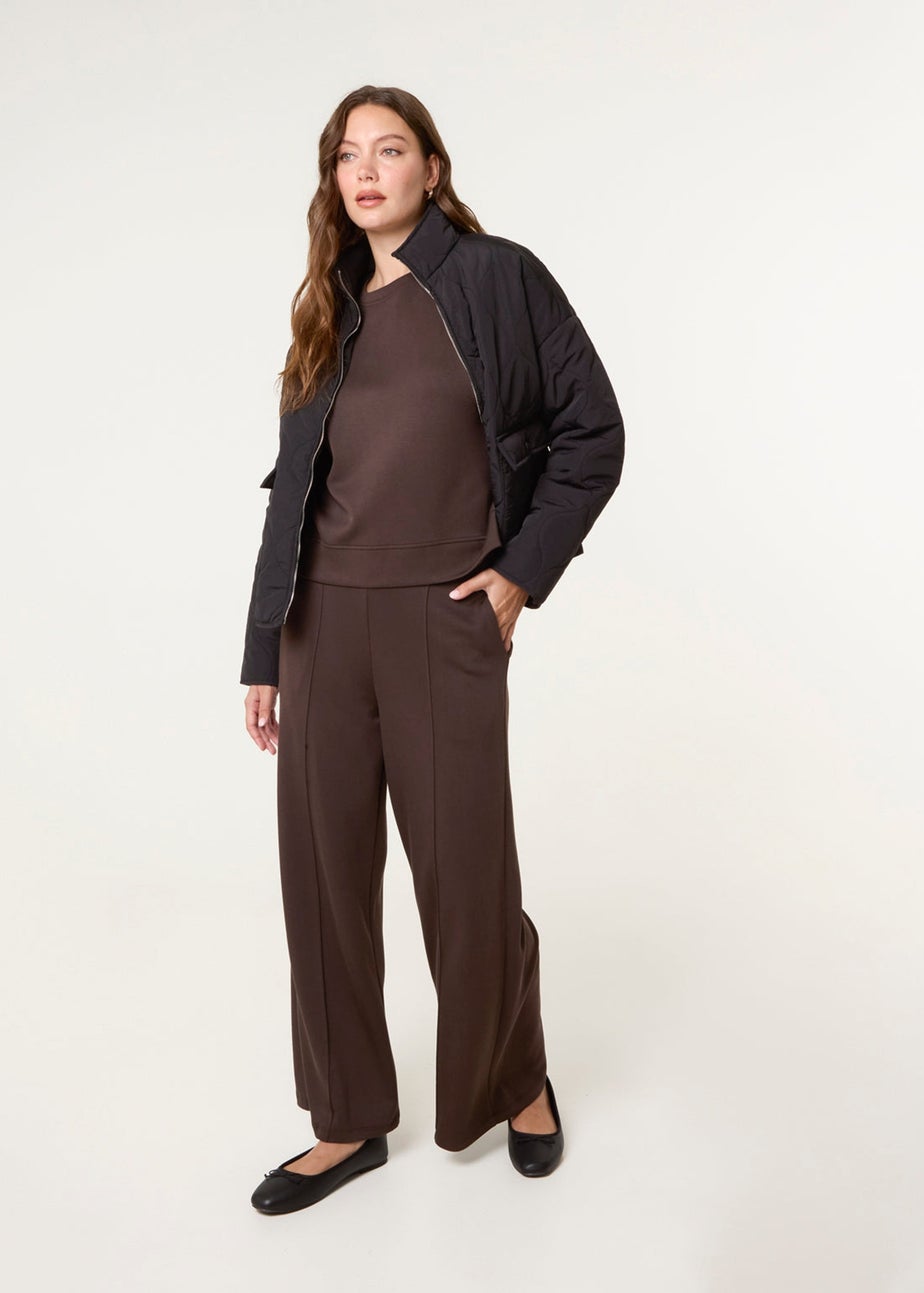 Blue Vanilla Brown Wide Leg Joggers