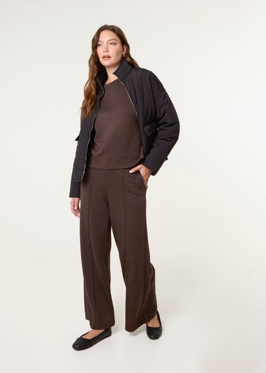 Blue Vanilla Brown Wide Leg Joggers