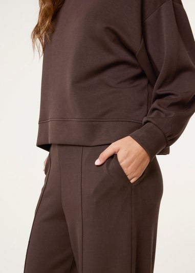 Blue Vanilla Brown Wide Leg Joggers