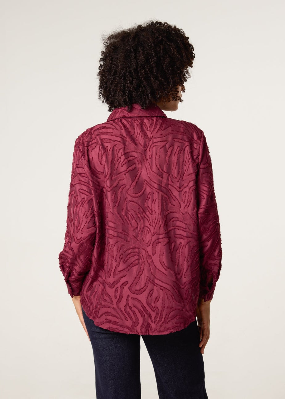 Blue Vanilla Red Burnact Oversized Shirt