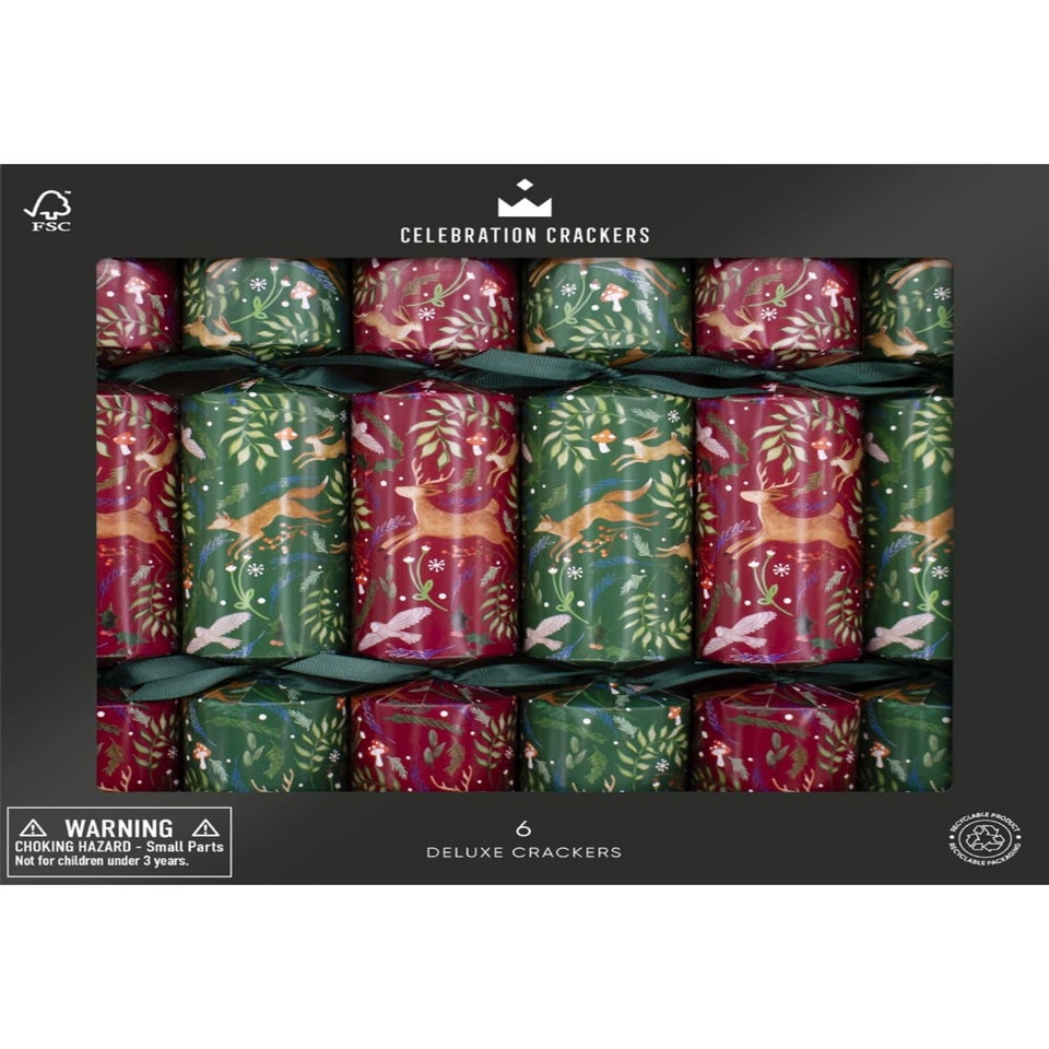 Heart & Soul Green & Red Woodland Folk 12in Cracker