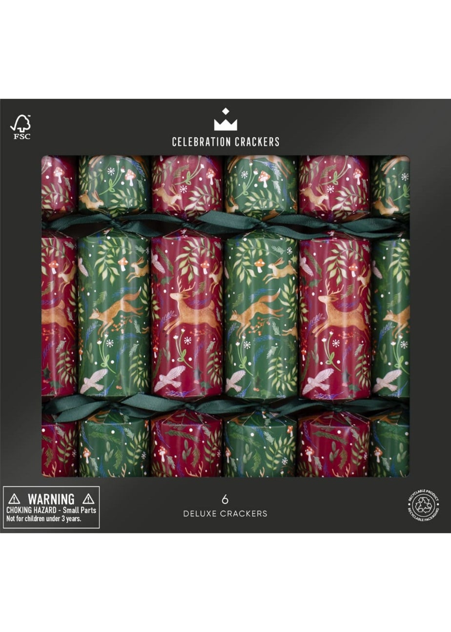 Heart & Soul Green & Red Woodland Folk 12in Cracker