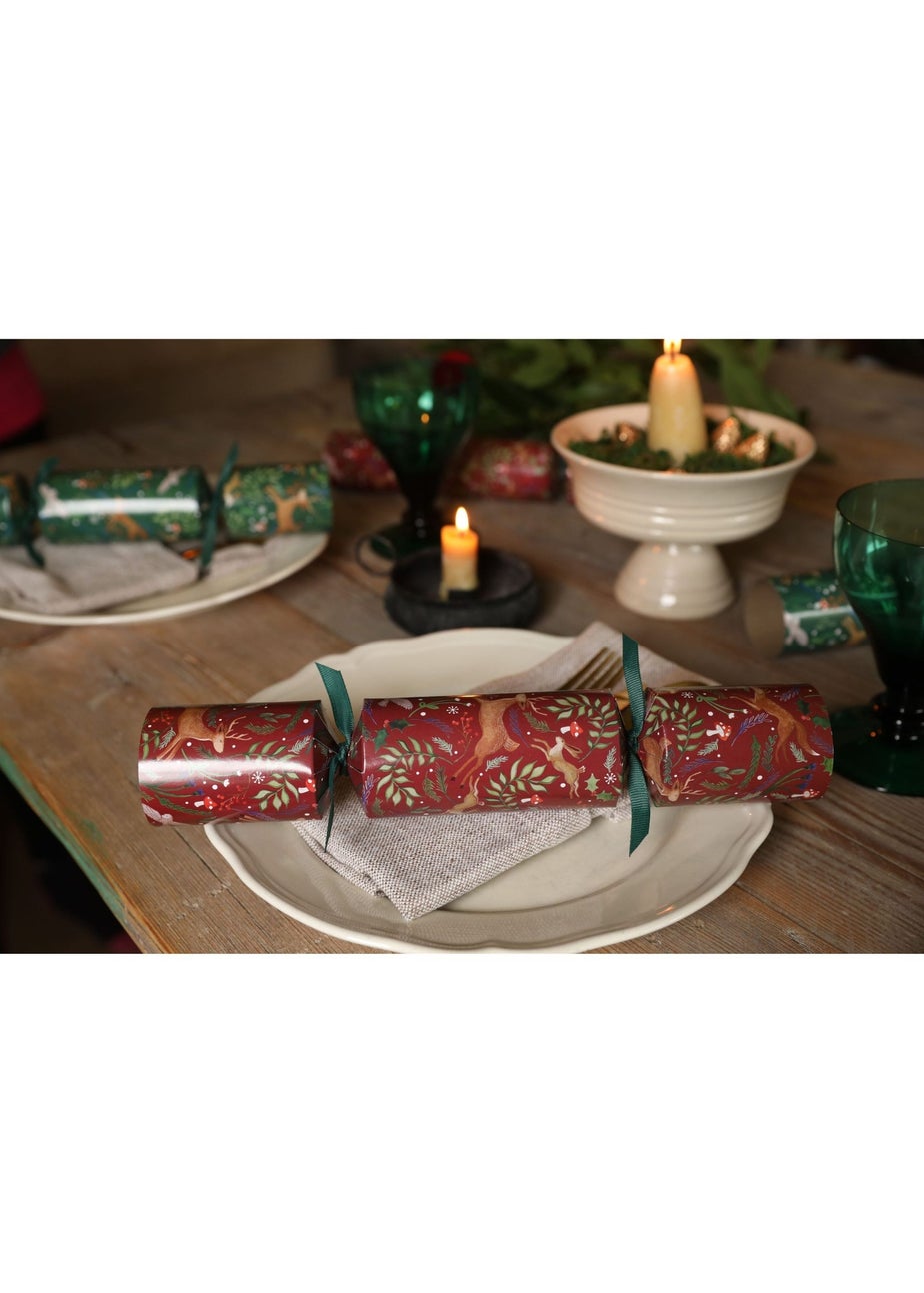 Heart & Soul Green & Red Woodland Folk 12in Cracker