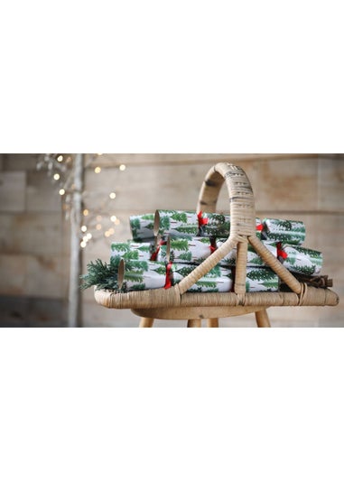 Heart & Soul Green/White Snowy Tree 12in Cracker