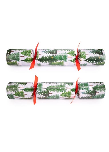 Heart & Soul Green/White Snowy Tree 12in Cracker