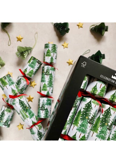 Heart & Soul Green/White Snowy Tree 12in Cracker