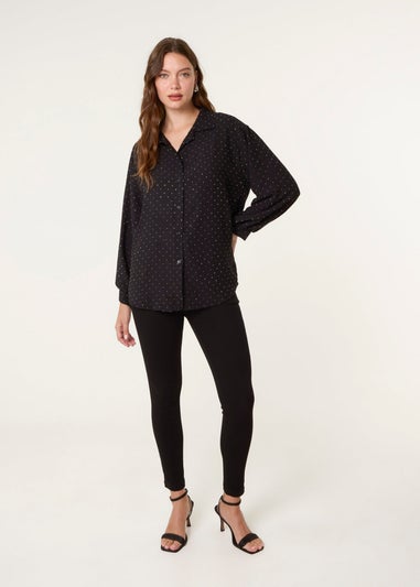 Blue Vanilla Black Diamante Shirt