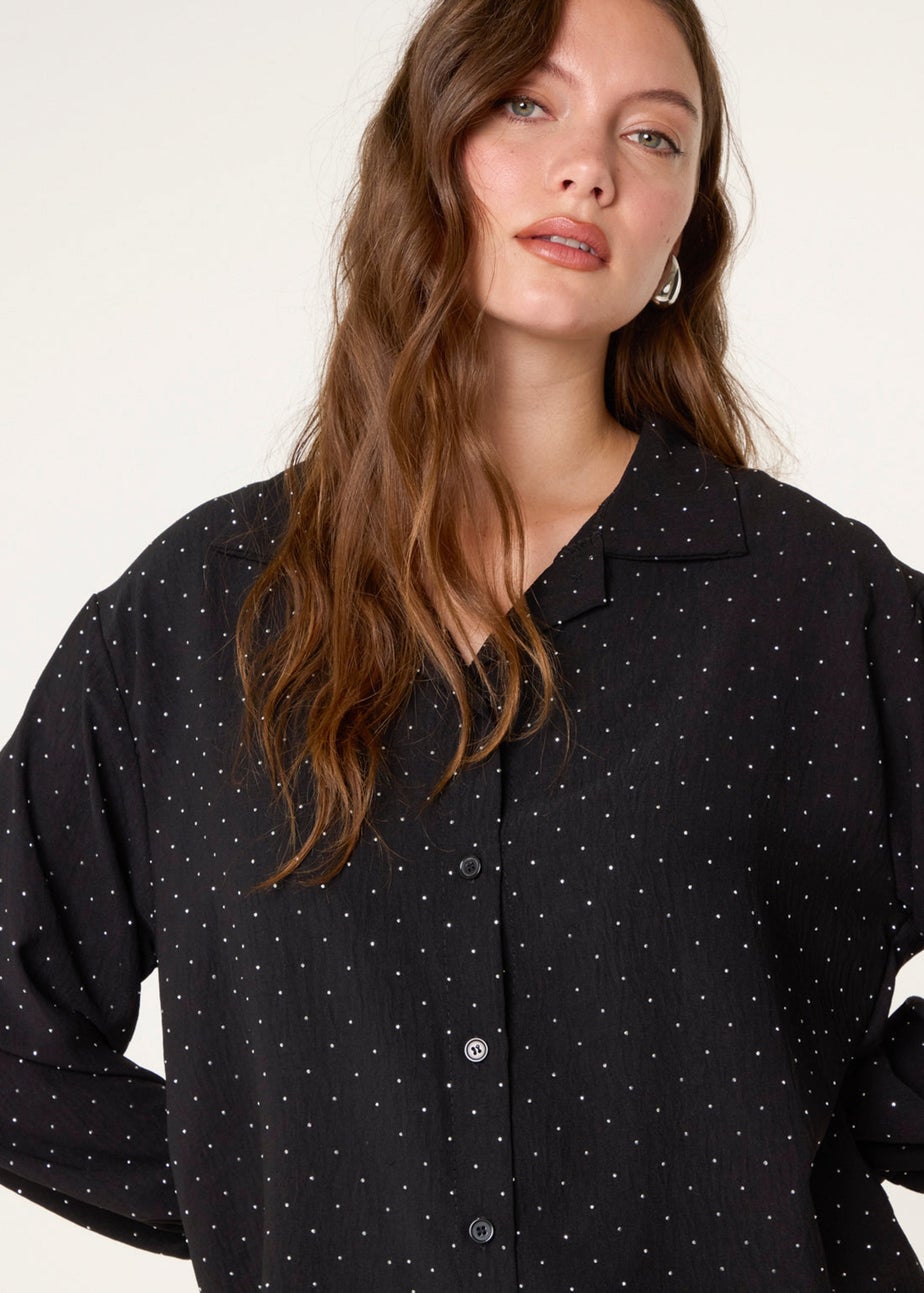 Blue Vanilla Black Diamante Shirt