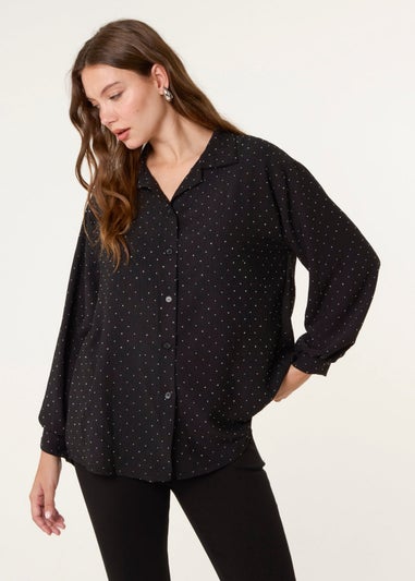 Blue Vanilla Black Diamante Shirt