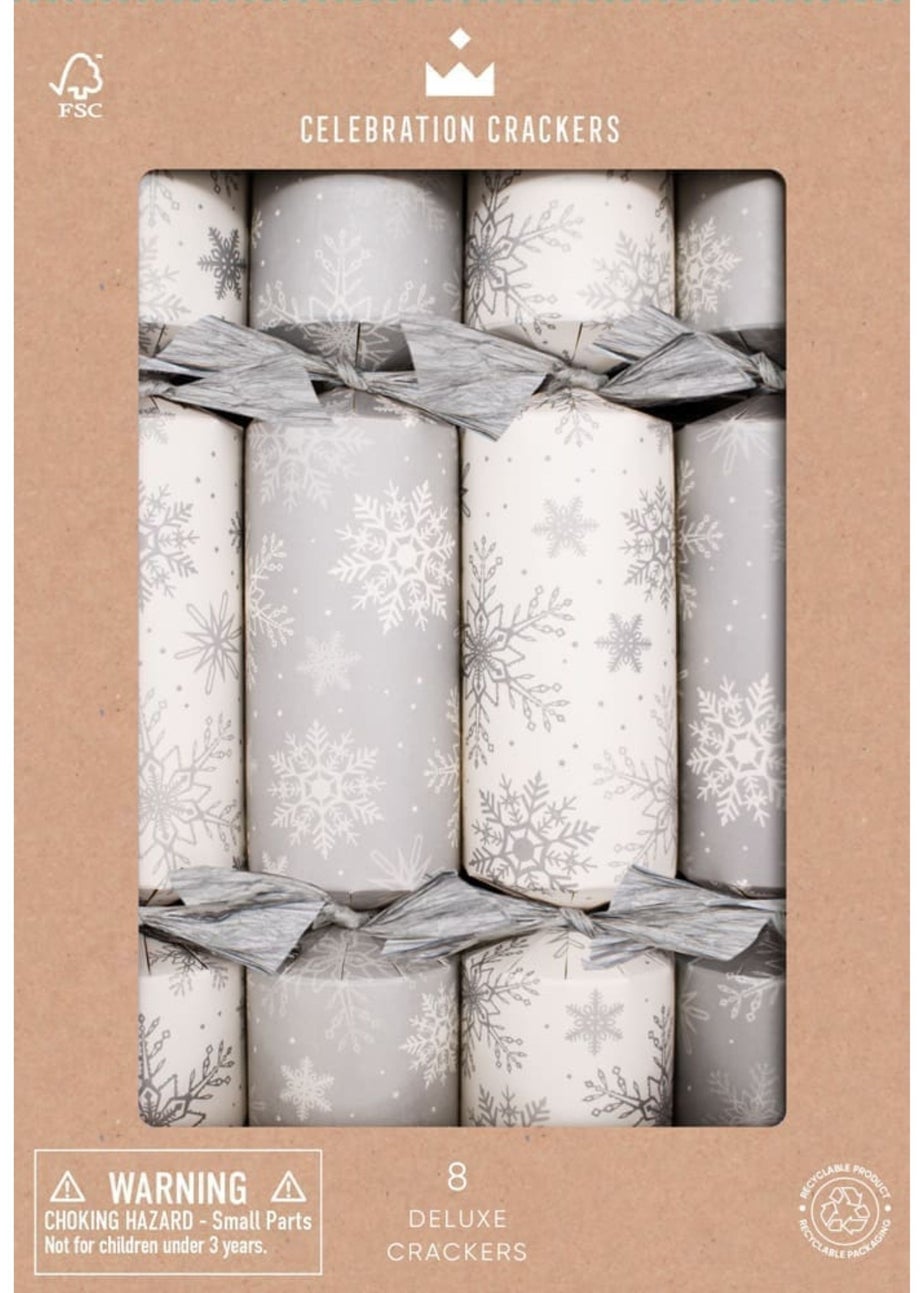 Heart & Soul Silver Snowflake 12in cracker