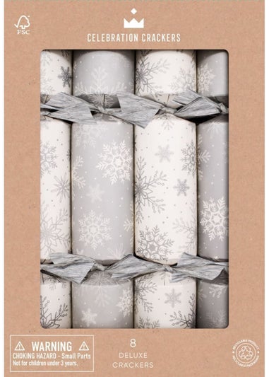 Heart & Soul Silver Snowflake 12in cracker