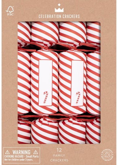 Heart & Soul Red & White Candy Cane 12in Cracker