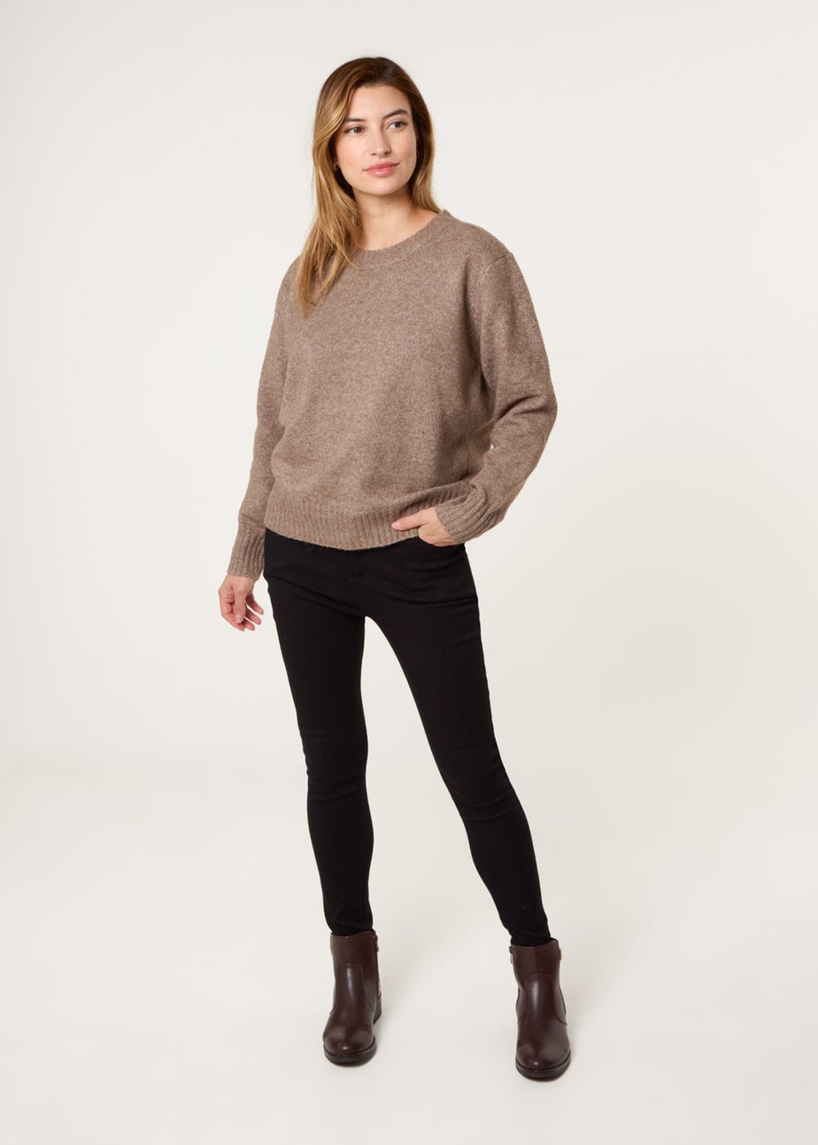 Blue Vanilla Brown Jumper With Open Back Bow Tie