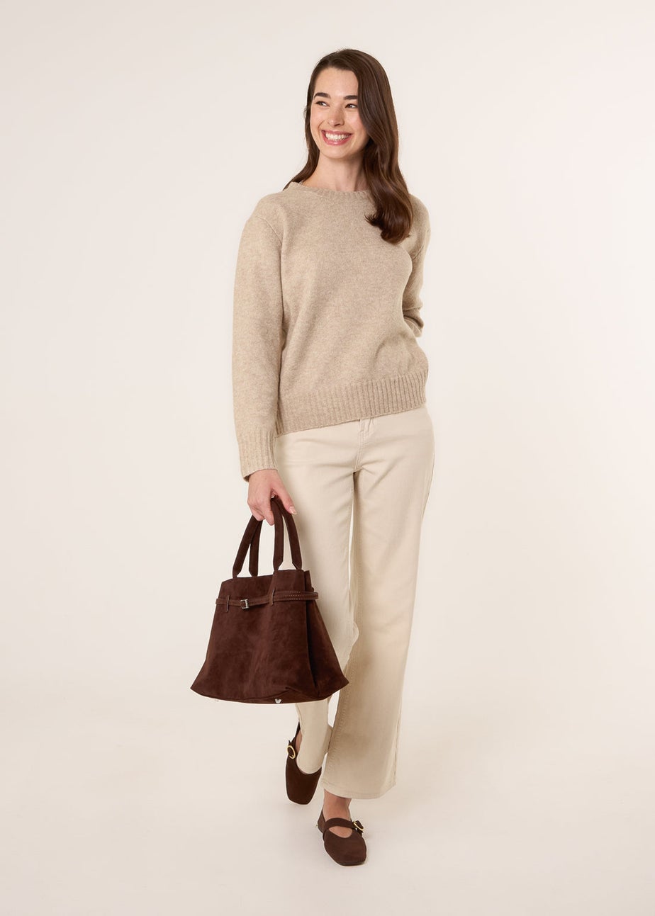 Blue Vanilla Beige Jumper With Open Back Bow Tie